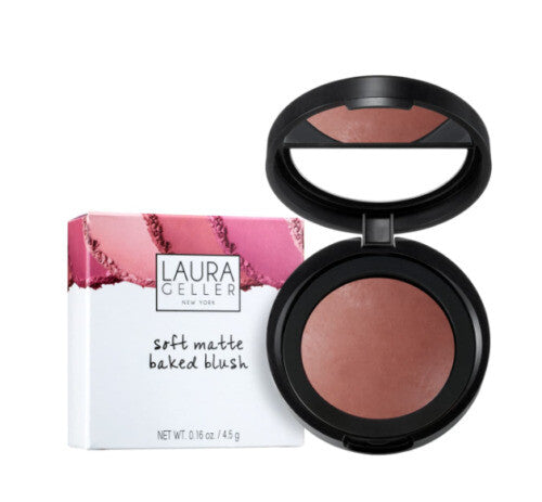 Laura Geller Baked Blush-N-Brighten Cherry Truffle 4.5g | Soft Matte Baked Blush for Natural Radiance